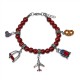 Flight Attendant Charm Bracelet in Silver