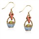 Easter Basket Charm Earrings in Gold