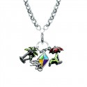 Summer Fun in the Sun Charm Necklace in Silver