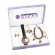 Religious Gold 4-piece Watch-Bracelet-Necklace-Earrings Jewelry Set