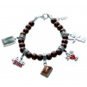 Religious Charm Bracelet in Silver
