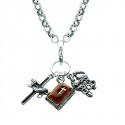 Religious Charm Necklace in Silver
