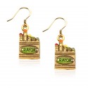 Crayons Charm Earrings in Gold