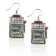 Slot Machine Charm Earrings in Silver