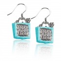 Born to Shop Charm Earrings in Silver