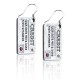 Credit Card Charm Earrings in Silver