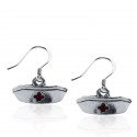 Nurse Hat Charm Earrings in Silver