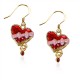 Heart Chocolate Box Charm Earrings in Gold