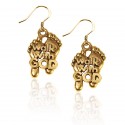 Walk with God Feet Charm Earrings in Gold