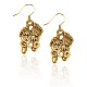 Walk with God Feet Charm Earrings in Gold