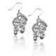 Walk with God Feet Charm Earrings in Silver