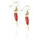 Syringe Charm Earrings in Gold