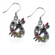 Artist Palette Charm Earrings in Silver