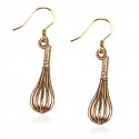 Whisk Charm Earrings in Gold