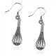 Whisk Charm Earrings in Silver