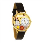Basset Hound Watch in Gold (Large)