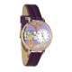 Nurse 2 Purple Watch in Gold (Large)