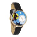 Halloween Flying Witch Watch in Gold (Large)
