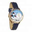 Christmas Snowman Watch in Gold (Large)