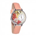 Valentine's Day Watch (Pink) in Silver (Large)